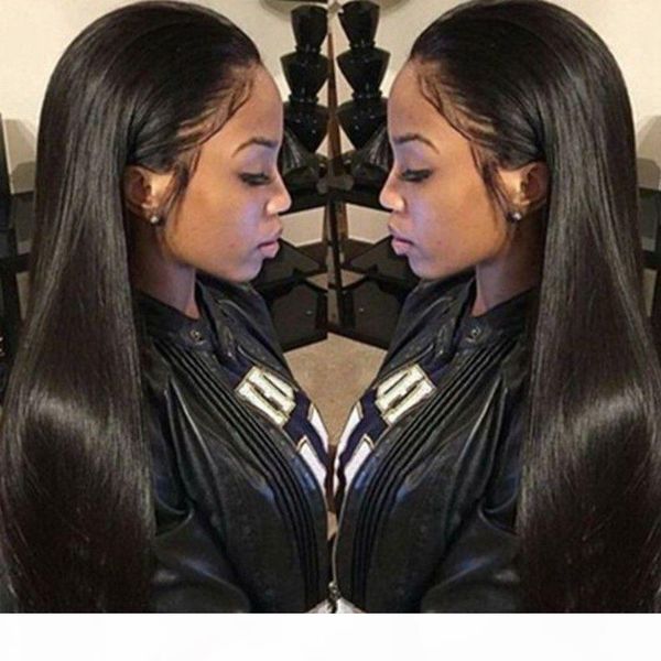 

straight lace front human hair wigs pre plucked with baby hair glueless full lace wig peruvian virgin hair wigs, Black;brown