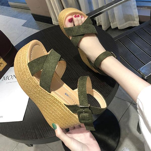 

platform sandals women summer sandals women fashion casual wedge open toe platforms peep toe high heel shoesg31, Black