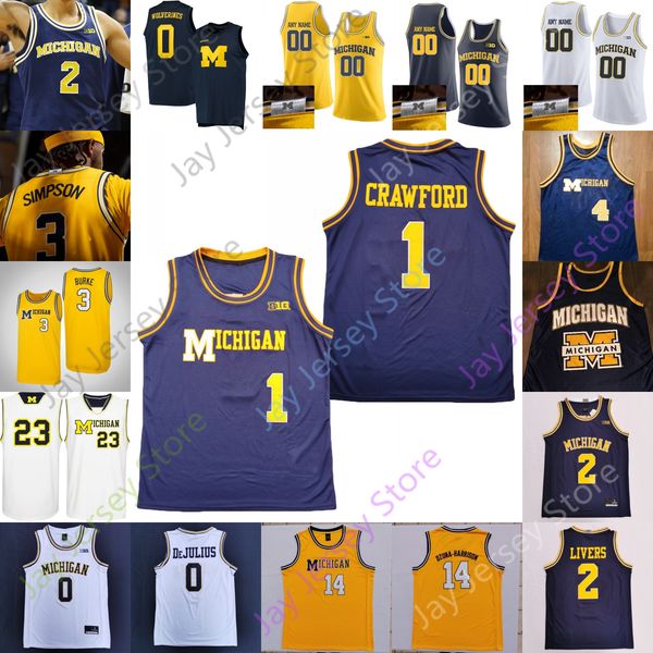 

michigan wolverines basketball jersey ncaa college david dejulius colin castleton adrien nunez brandon johns jr. chaundee brown jr. jackson, Black;red
