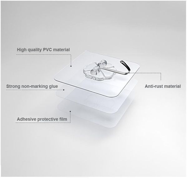 

transparent strong suction hooks for home kitchen and bathroom cup sucker hanger key holder storage wmtxkk
