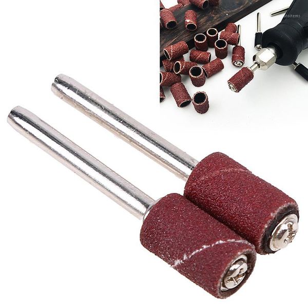 

50pieces portable sanding drum kit with 2pcs connecting rods mandrel grit stone polishing ceramics grinding engraving tool1