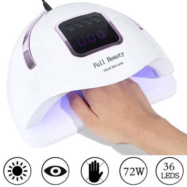 

nail dryers dryer uv led lamp lcd display hybrid for curing gel polish manicure