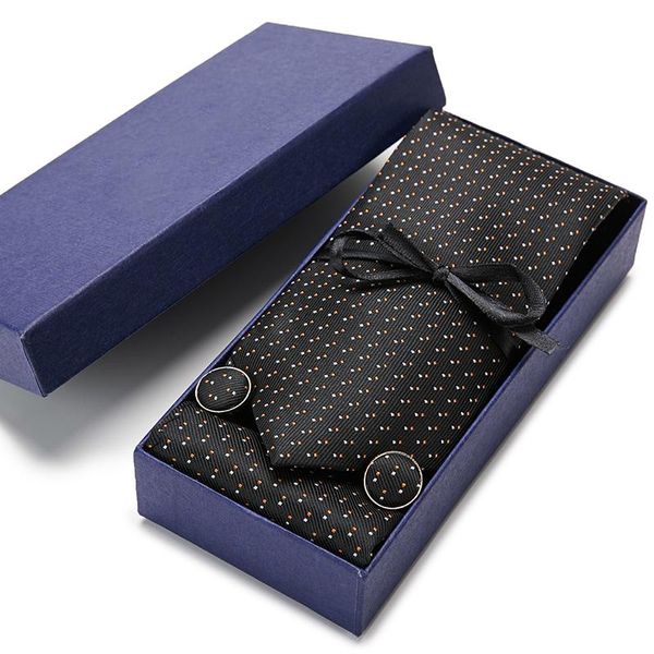 

bow ties floral paisley tie set jacquard woven mens necktie gravata hanky cufflinks for wedding party gift box packing, Black;gray