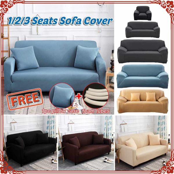 

elastic cover for sofa living room couch cover sectional sofa slipcover armchair spandex stretch 1/2/3/4 seater