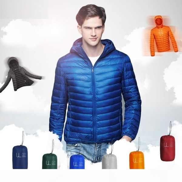 

newbang down coat male ultra light down jacket men's warm jackets windbreaker lightweight coat feather puffer parka feather coat y19110, Black