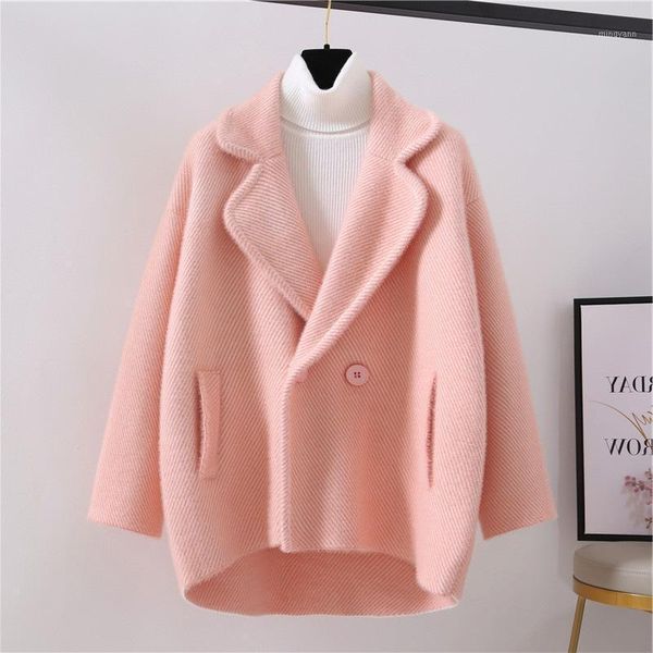 

fur coat women leopard knitted sweater winter animal print 2020 winter thick long sleeve female fur coat casual new fashion1, Black