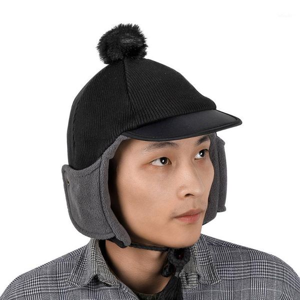 

cycling caps & masks west biking winter hat cotton women's casual ear cap thickened warm outdoor plush earflap1, Black