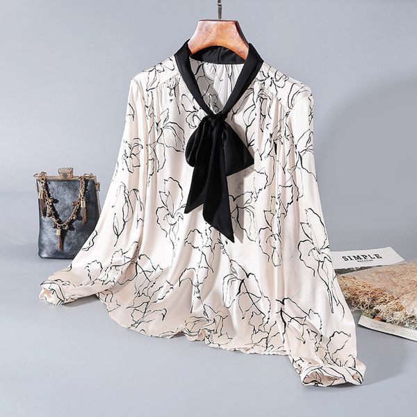 

2020 women's shirts new sleeve long female temperament rn3r, White