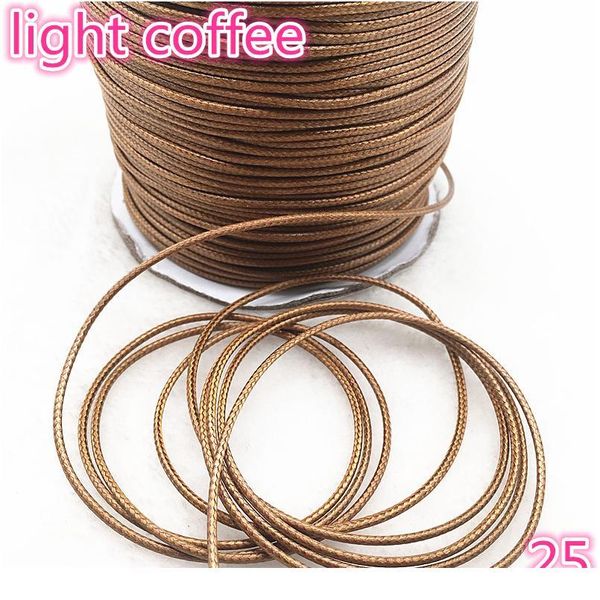 

10meters dia 1.0 /1.5mm waxed cotton cord waxed thread cord string strap necklace rope bead for jewelry making diy brac qylspz
