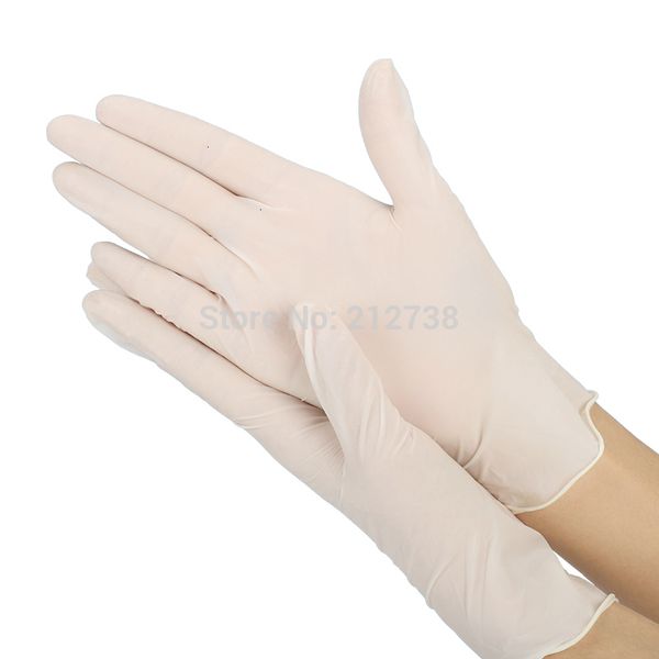 

food 100pcs disposable nitrile latex universal home garden gloves household cleaning blue/white