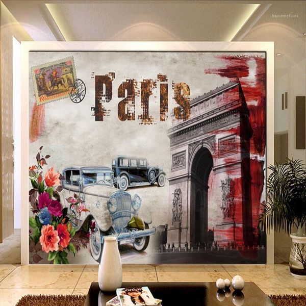 

dropship 3d custom p wallpaper european oil painting car wall decoration murals living room backdrop wallpaper papel tapiz1