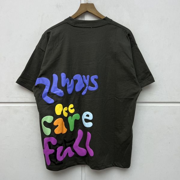 

embroidery t shirt tee men women graffiti puff letter 11 short sleeve oversized t-shirt real pics, White;black