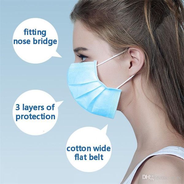 

3 wholesales 50pcs/box gbt32610- certificate standard earloop disposable layer protection civil face mask ing
