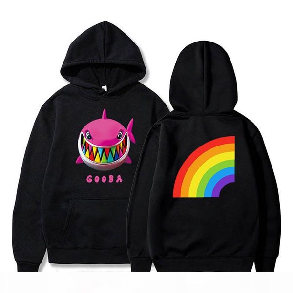 

6ix9ine gooba rainbow 3d printed hooded sweatshirts rapper fashion casual hip hop pullover men women harajuku streetwear hoodie, Black