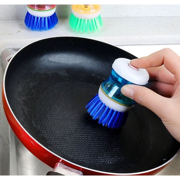 

kitchen dish brush with liquid soap dispenser plastic pot dish cleaning brush home cleaning products kitchen washing utensils f wmtcut