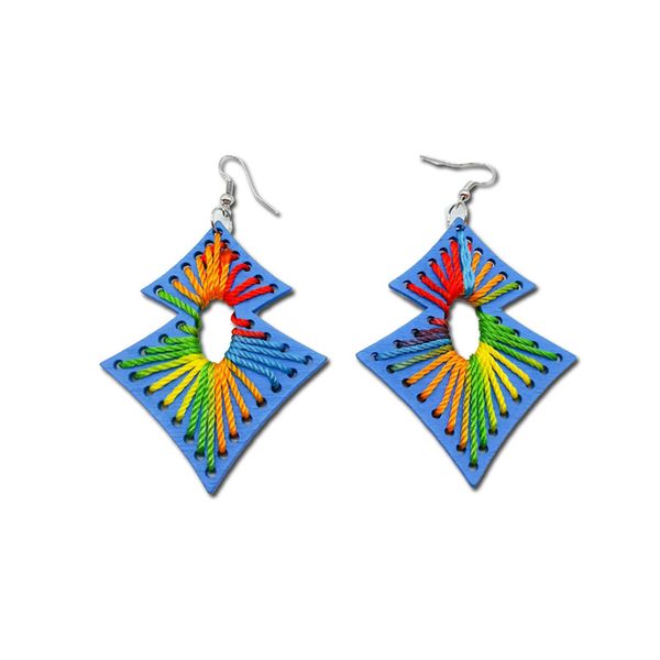 

original innovative design simple wooden earrings new korean jewelry geometric earrings, Golden;silver