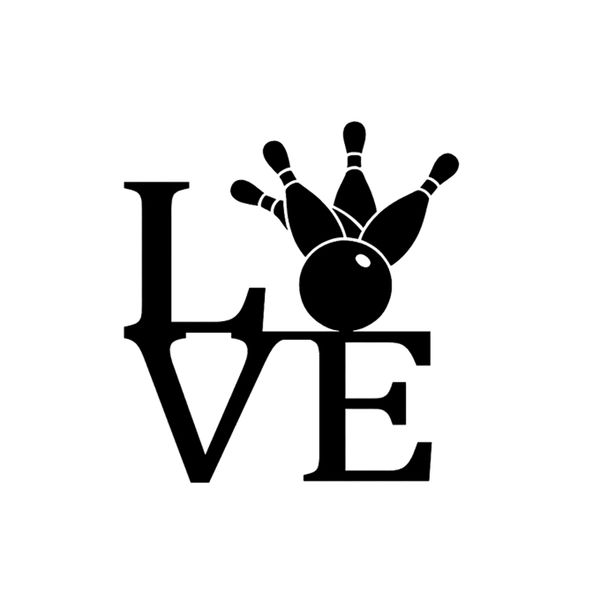 

13.1*14.1cm interesting bowling car stickers accessories vinyl black/silver c16-1296