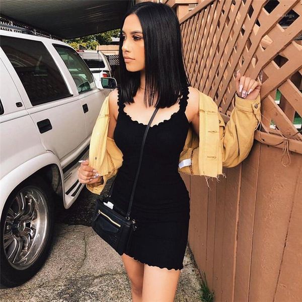 

summer black white ruffles women mini dress 2020 new fashion club basic party dress prom leisure vacation1, Black;gray