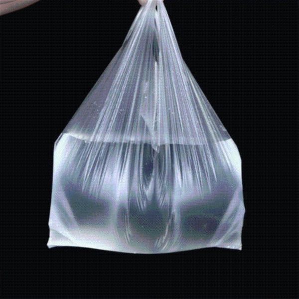 

new 100pcs transparent bags supermarket plastic bags with handle shopping bag packaging 15-26cm/20-30cm/24-37cm/28-48cm