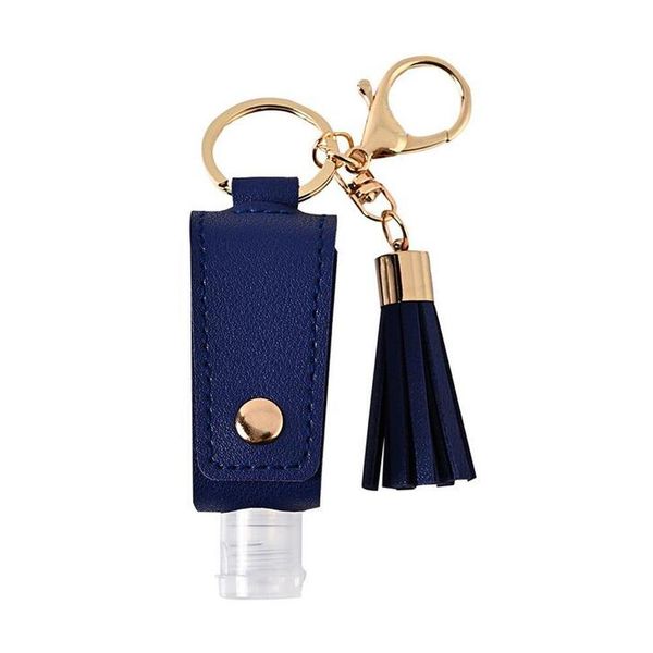 

hand sanitizer bottle cover pu leather tassel holder keychain protable keyring cover storage bags home storage qylbrj bwkf