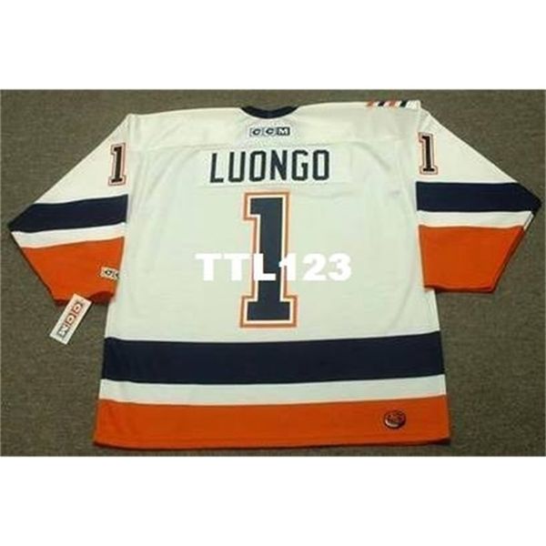 

421 #1 roberto luongo new york islanders 1999 ccm away home hockey jersey or custom any name or number retro jersey, Black