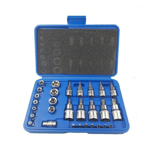 

30pcs chrome vanadium steel star torx sockets bit set wrench ratchet screwdriver bit1
