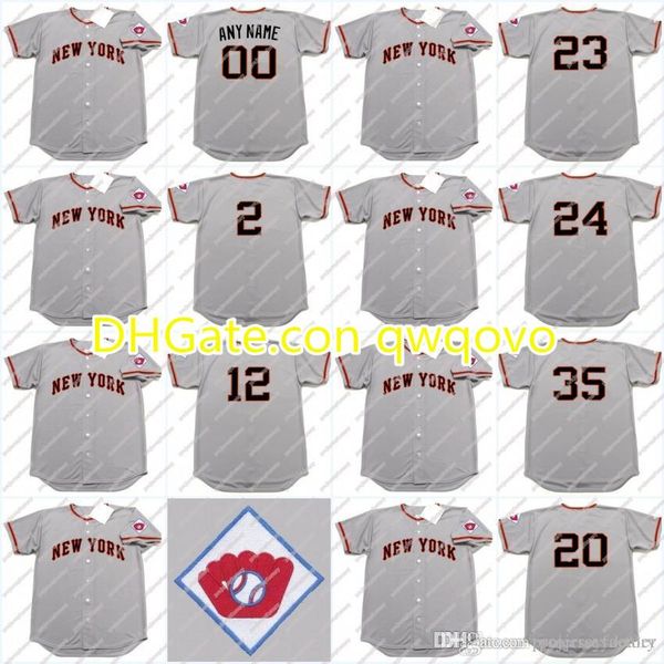 

leo durocher 1951 12 eddie stanky 20 monte irvin 23 bobby thomson 24 willie mays 35 sal maglie baseball jersey, Blue;black