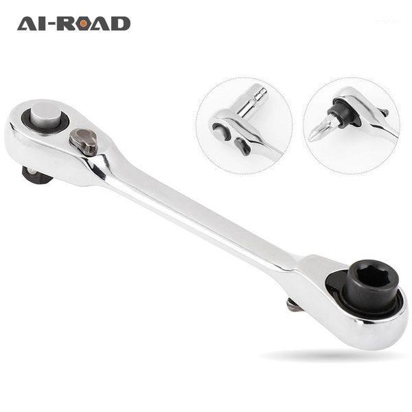 

mini 1/4" 72t dual head square ratchet wrench rods or screwdriver bit 6.35mm quick socket hex bit driver screwdriver 72-tooth1