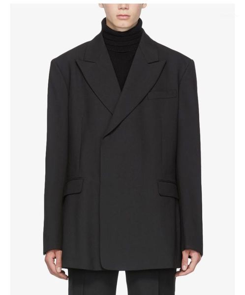 

men's simple casual suit black minimalist yamamoto style dark spring and summer men's clothing1, White;black