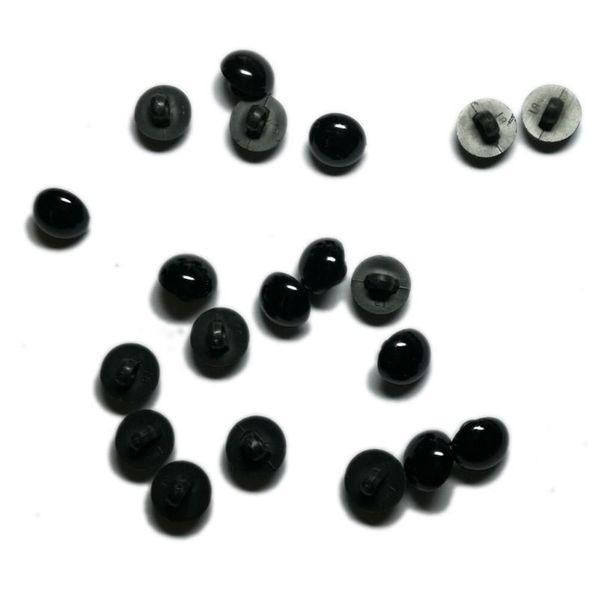 

new 100 pcs black resin buttons round mushroom domed sewing shank black diy animal eyes toy diy decorative buttons bbybda, Blike;white