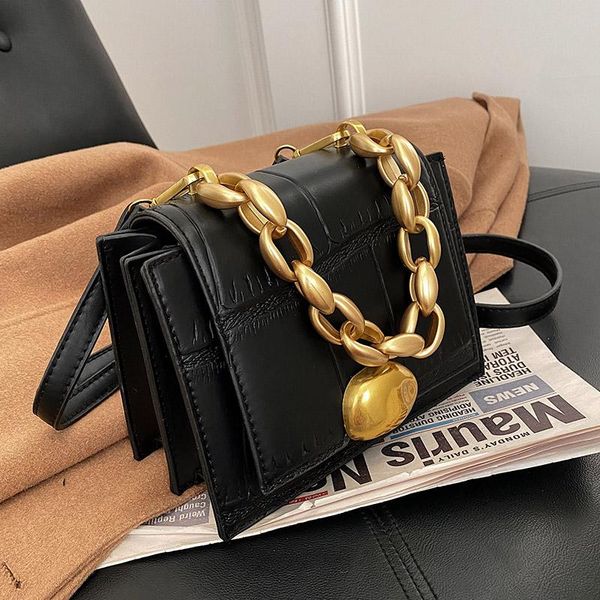 

cross body veryme retro designer pu leather crossbody bags 2021 quality thick chain messenger luxury handbag and purse sac femme luxe