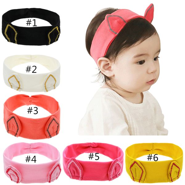 

baby girls cartoon kitty ear head new bands kids elastic cotton hairband fashion children hair accessories headbands khank2k