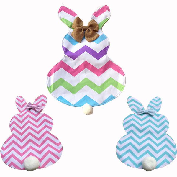 

rabbit bunny ear bunnies garden outdoor decoration wavy shape hanging flag with bowknot easter banner fk5l
