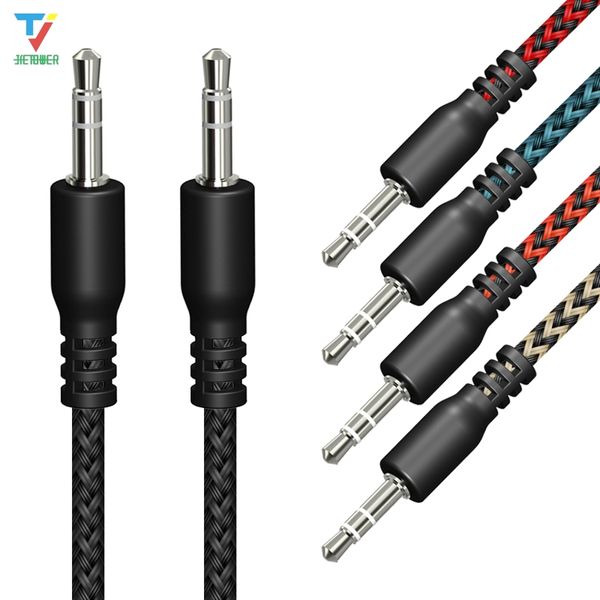 AUX Kablo Hoparlör Örgü Tel Jack Ses Kablosu Araba Kulaklık Adaptörü Jack Için 3.5mm Mikrofon MP4 için Hoparlör Kablosu