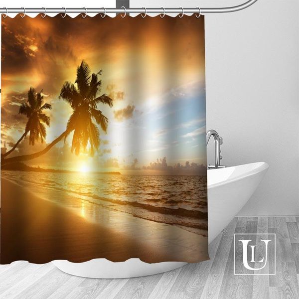 

shower curtains palm trees custom design creative curtain bathroom waterproof polyester fabric