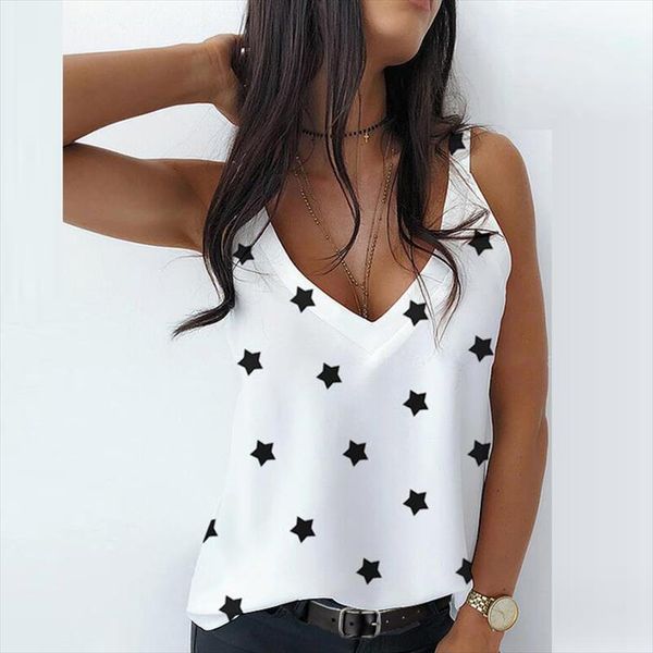 

новый летний сексуальный v-образным вырезом рубашка рубашки без рукавов женщин элегантные твердые свободные выдолбленные топы новая дама с п, White