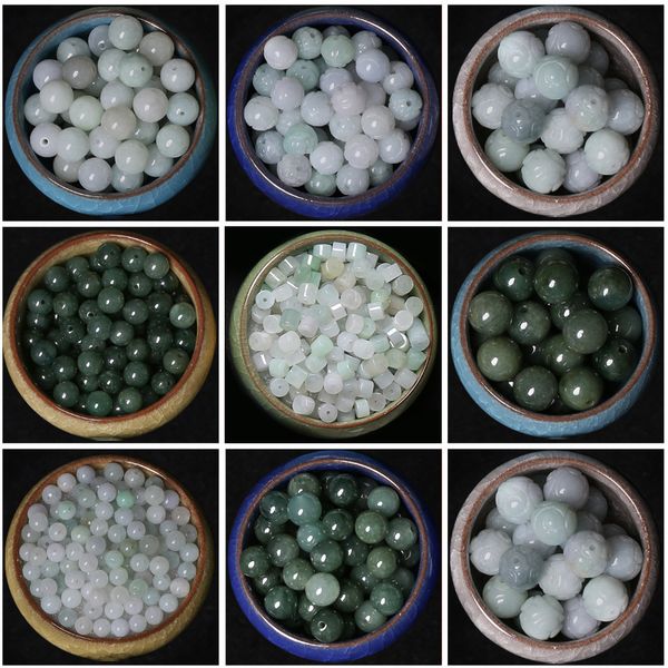 

a goods pendant carving jadeite scattered beads diy jewelry accessories, Silver