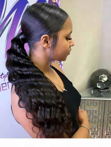 

women ponytail extension human hair natural virgin hair ponytails vietnam,grade 10a kinky curly ponytail,afro kinky hair pony tail buns, Black