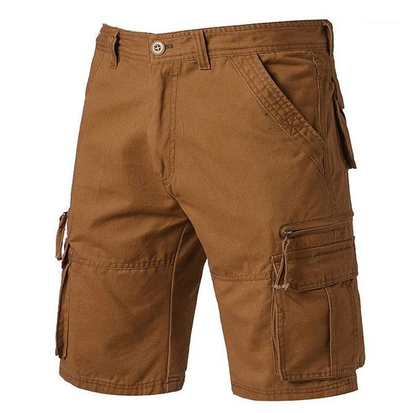 

men's shorts summer tactical men's solid color pure cotton multi-pocket army fan overalls quick-drying breathable casual pants1, White;black