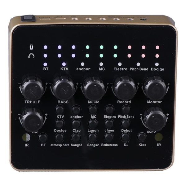 

sound cards 3d mobile phone external microphone computer recording live broadcast ktv usb port headset audio mixer card singing