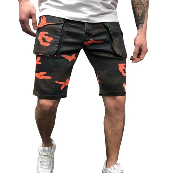 

men's shorts camouflage style cotton multi-pocket overalls fashion pant surfing boxer trunks bathing suits swimsuits z417, White;black