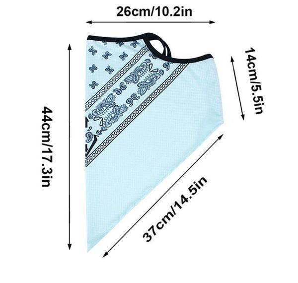 

fashion ice silk sport bandana triangle pendant face mask tube scarf neck legging cover fishing headband h jllkur bdebag, Black