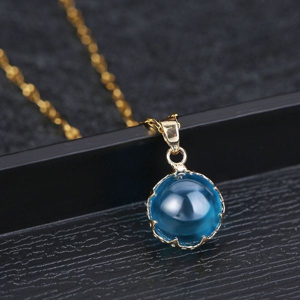 

merry christmas titanium steel blue niche design clavicle chain online celebrity, Silver
