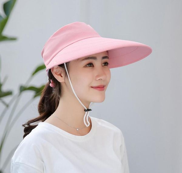 

women mask wide brim hat 5 colors full mask summer uv protection face neck flap cap outdoor solid buc jllnmo bdecoat, Blue;gray