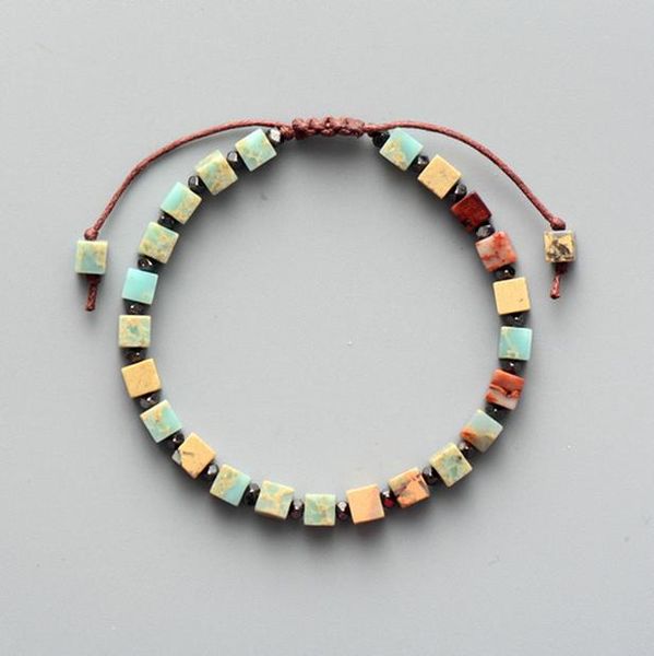 

boho bead friendship bracelet coloful natural stone adjustable bracelet for women beaded bohemia ol bracelet dropship sqclsw, Golden;silver