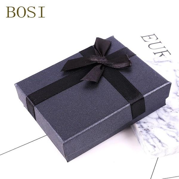 

box black 2021 engagement ring for earrings necklace box bow square jewelry organizer display gift holder red white new, Pink;blue