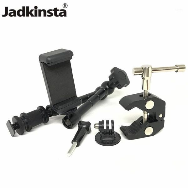 

jadkinsta 11 inch adjustable friction articulating magic arm + super clamp + phone clip for dslr monitor led video light1