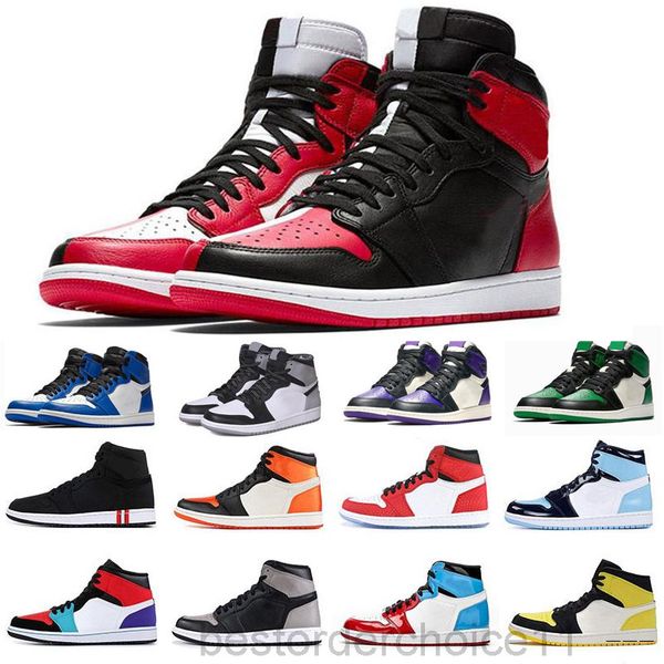

2020 mens basketballs shoes new arrival 1 high og mid royal blue 1s 3 black metallic gold unc men women sneakers trainers gbb8