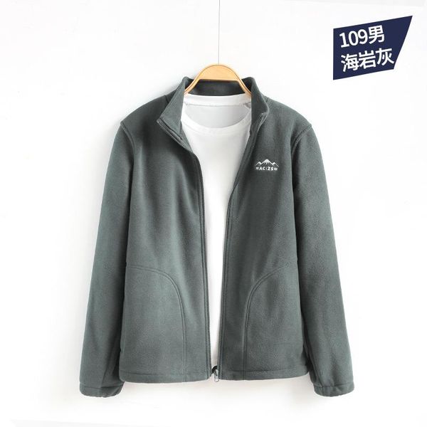 

outdoor jackets&hoodies men polar fleece sports jacket women winter long sleeve zipper cardigan loose running cycling plus velvet fitness cl, Blue;black