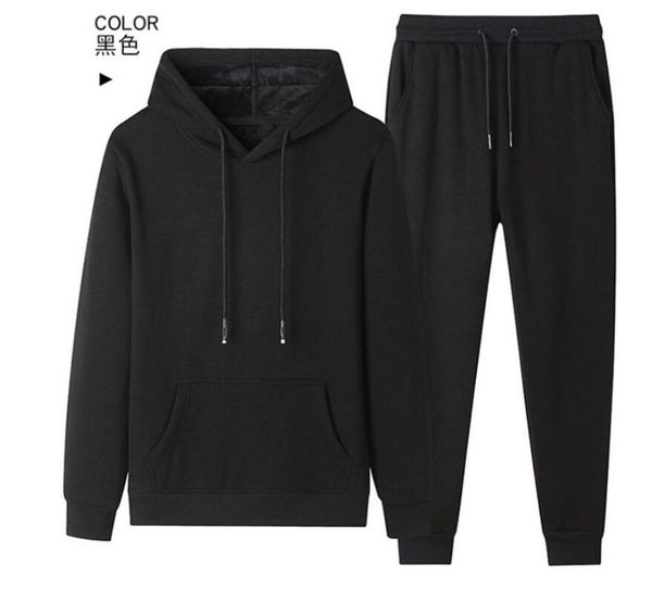 

men's tracksuits 2021 autumn two pieces sets hoodies tracksuit men sportswear training sweatshirts, Gray